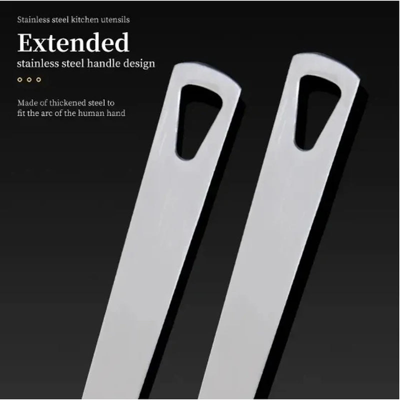 Cooking Utensil Set Premium 5 Piece Kitchen Utensil Set - Stainless Steel Handle and Nylon Faucet, Non-Stick, Heat Resistant, for Home, Kitchen Gift