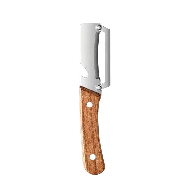 2026 Wooden Multi Functional Vegetable Peeler with Ergonomic Handle for Peeling and Slicing Fruits and Vegetables Durable Smooth