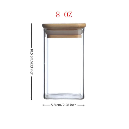 12Pcs Square Spice Jars with 72 Stickers, Kitchen Pepper Jars for Salt Seasoning