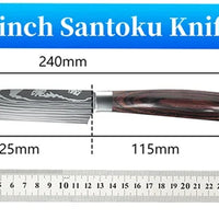 9 Types of Stainless Steel Kitchen Knife, Japanese Chef Knife, Meat Cleaver, Santoku, Bread, Boning, Slicing, Fruit Knife with Gift Box