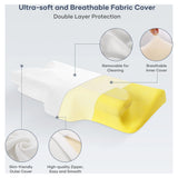 Cervical Pillow Memory Foam Orthopedic Pillow for Neck Pain Sleeping Side, Back, Stomach Sleeper with Washable Pillowcase