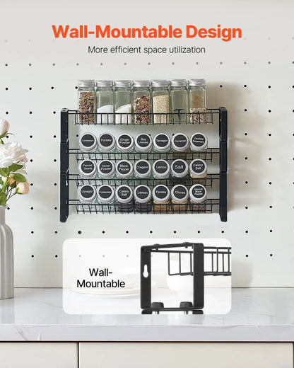 Spice Rack Organizer for Cabinet Kitchen Countertop Seasoning Organizer 18X11 In