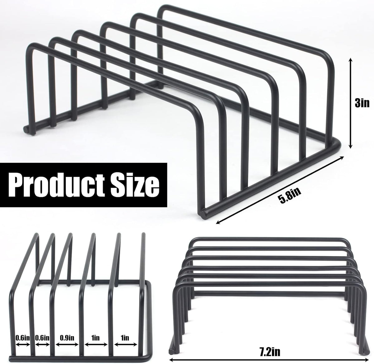 Cutting Board Organizers (1.0 and 0.6 Inch Wide Slots), Cutting Board Organizer, Cutting Board Storage, Biscuit Sheets, Bakeware Organizers for Cabinets…