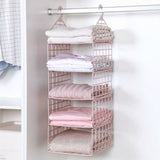 ClosetMax™ Foldable Hanging Organizer – Multi-Tier Space Saver for Pajamas, Coats, Sweaters & More