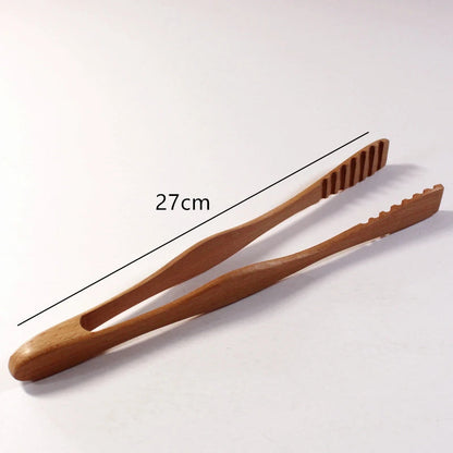 Wooden Tong, Vintage Wood Toaster Tongs BBQ Meat Clip Buffet Food Tongs Bread Steak Kitchen Clamp Serving Tool Kitchen Utensil for Cooking Holding Toast Bacon Muffin Fruits Bread