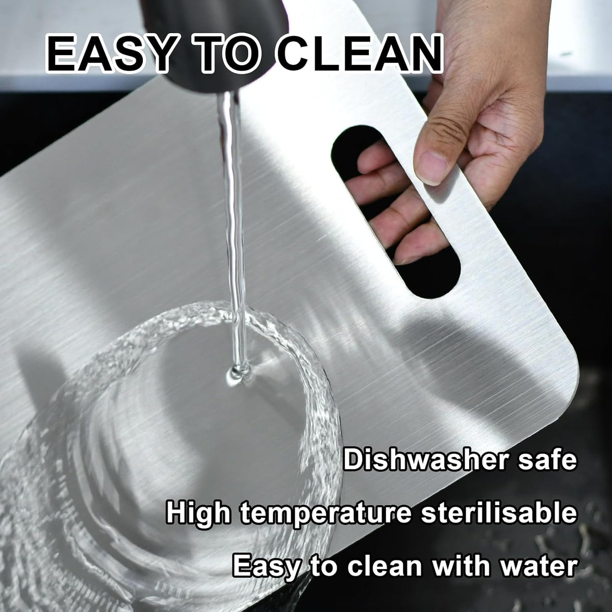 3Pcs Stainless Steel Cutting Board Cutting Boards for Kitchen, Upgrade Double Sided Board, Thick Cutting Board for Home Kitchen Cooking