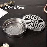 BuzzGuard™ Stainless Steel Mosquito Coil Holder – Covered Coil Burner Tray for Safe, Clean & Stylish Protection
